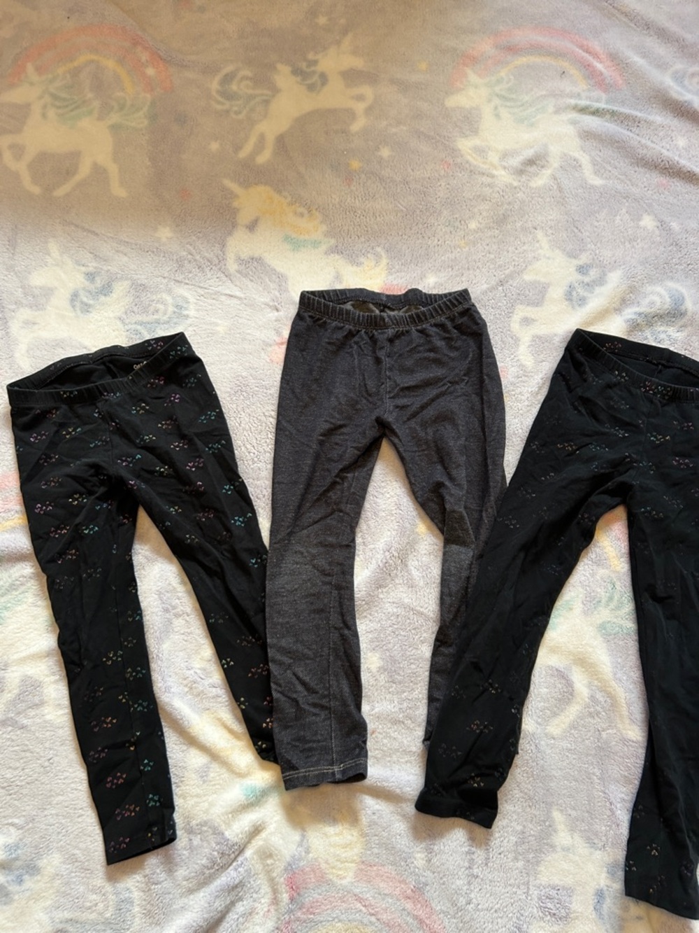 Cat & Jack Black and Charcoal Girls' Leggings 3-Pack